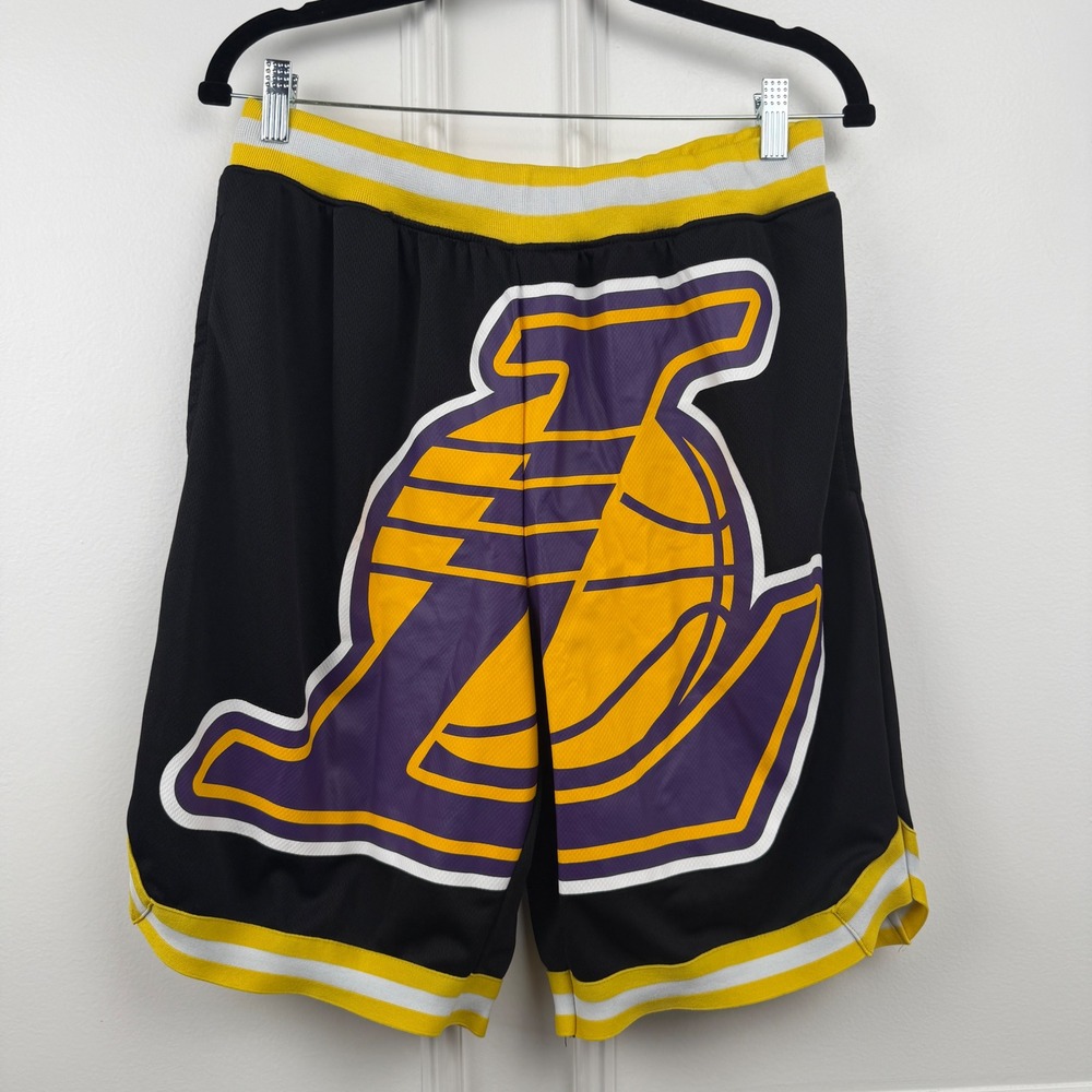 Ultra‎ Game NBA Los Angeles Lakers Mesh Basketball Shorts Mens Large Black Logo